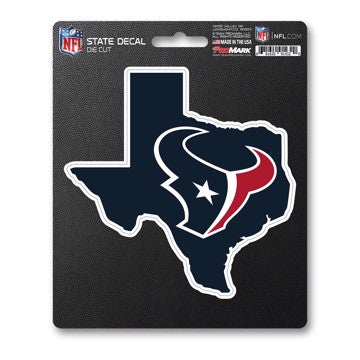 Wholesale-Houston Texans State Shape Decal NFL 1 piece - 5” x 6.25” (total) SKU: 61317