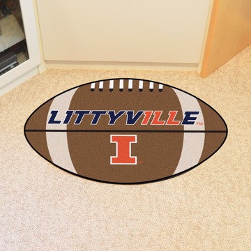 Wholesale-Illinois Football Mat - Littyville University of Illinois Football Mat 20.5"x32.5" - "Littyville" Alternate Logo SKU: 25464