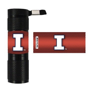 Wholesale-Illinois Mini LED Flashlight NCAA - 1.1" H x 0.3" W x 3.4" L SKU: 63516