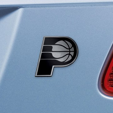 Wholesale-Indiana Pacers Emblem - Chrome NBA Exterior Auto Accessory - Chrome Emblem - 3" x 3.2" SKU: 20860