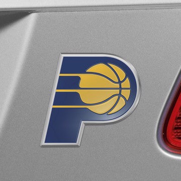 Wholesale-Indiana Pacers Embossed Color Emblem NBA Exterior Auto Accessory - Aluminum Color SKU: 60432