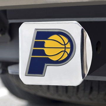 Wholesale-Indiana Pacers Hitch Cover NBA Color Emblem on Chrome Hitch - 3.4" x 4" SKU: 22731