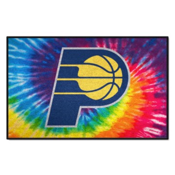 Wholesale-Indiana Pacers Starter Mat - Tie Dye NBA Accent Rug - 19" x 30" SKU: 34389