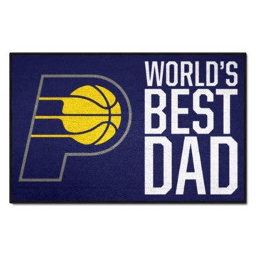 Wholesale-Indiana Pacers Starter Mat - World's Best Dad NBA Accent Rug - 19" x 30" SKU: 31188