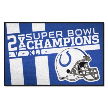 Wholesale-Indianapolis Colts Dynasty Starter Mat NFL Accent Rug - 19" x 30" SKU: 30928