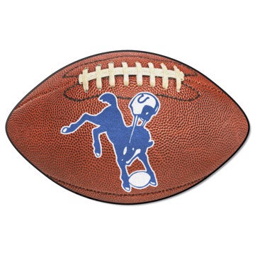 Wholesale-Indianapolis Colts Football Mat - Retro Collection NFL Accent Rug - Shaped - 20.5" x 32.5" SKU: 32608