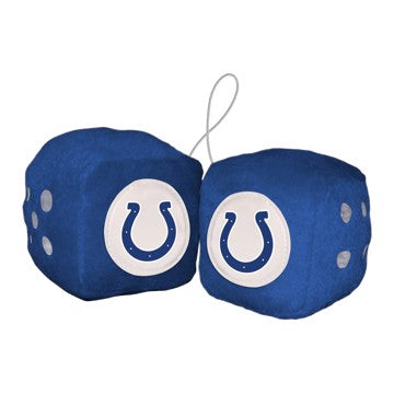 Wholesale-Indianapolis Colts Fuzzy Dice NFL 3" Cubes SKU: 31981