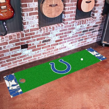 Wholesale-Indianapolis Colts NFL x FIT Putting Green Mat NFL Golf Accessory - 18" x 72" SKU: 23281