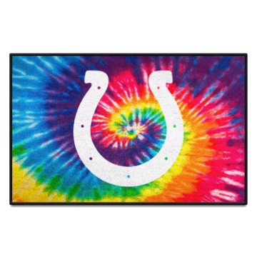 Wholesale-Indianapolis Colts Starter Mat - Tie Dye NFL Accent Rug - 19" x 30" SKU: 34256