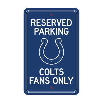 Wholesale-Indianapolis Colts Team Color Reserved Parking Sign Décor 18in. X 11.5in. Lightweight NFL Lightweight Décor - 18" X 11.5" SKU: 32162