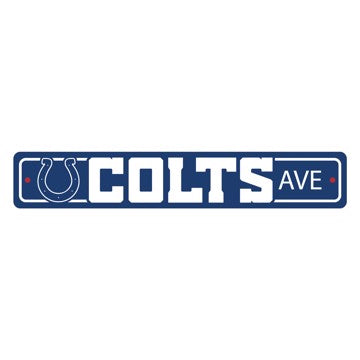 Wholesale-Indianapolis Colts Team Color Street Sign Décor 4in. X 24in. Lightweight NFL Lightweight Décor - 4" X 24" SKU: 32213