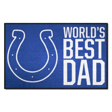 Wholesale-Indianapolis Colts World's Best Dad Starter Mat NFL Accent Rug - 19" x 30" SKU: 18170