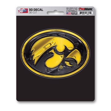 Wholesale-Iowa 3D Decal University of Iowa 3D Decal 5” x 6.25” - "Hawkeye" Logo SKU: 62813