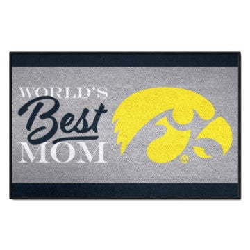 Wholesale-Iowa Hawkeyes Starter Mat - World's Best Mom 19"x30" SKU: 34581