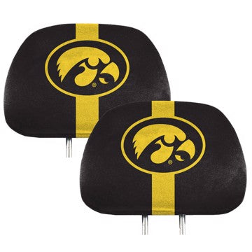 Wholesale-Iowa Printed Headrest Cover University of Iowa Printed Headrest Cover 14” x 10” - "Hawkeye Oval" Primary Logo SKU: 62047