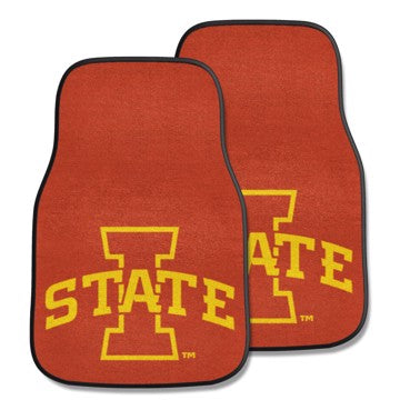 Wholesale-Iowa State Cyclones 2-pc Carpet Car Mat Set 17in. x 27in. - 2 Pieces SKU: 5254