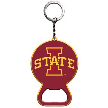 Wholesale-Iowa State Keychain Bottle Opener NCAA - 3” x 3” SKU: 63380
