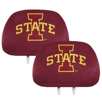 Wholesale-Iowa State Printed Headrest Cover Iowa State University Printed Headrest Cover 14” x 10” - "I STATE" Logo SKU: 62048