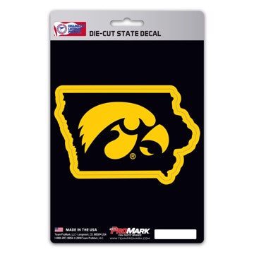 Wholesale-Iowa State Shape Decal University of Iowa State Shape Decal 5” x 6.25” - "Hawkeye" Logo / Shape of Iowa SKU: 61330