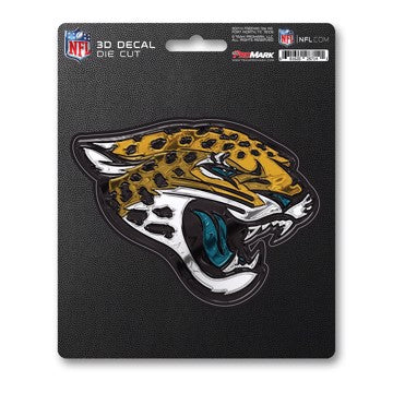 Wholesale-Jacksonville Jaguars 3D Decal NFL 1 piece - 5” x 6.25” (total) SKU: 62777