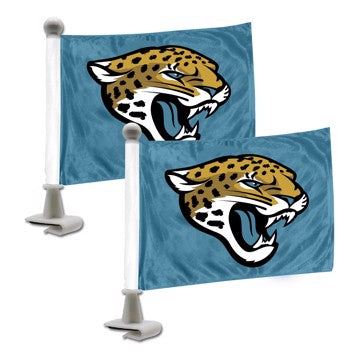 Wholesale-Jacksonville Jaguars Ambassador Flags NFL Mini Auto Flags - 2 Piece - 4" x 6" SKU: 61869