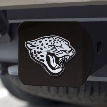 Wholesale-Jacksonville Jaguars Hitch Cover NFL Chrome Emblem on Black Hitch - 3.4" x 4" SKU: 21543