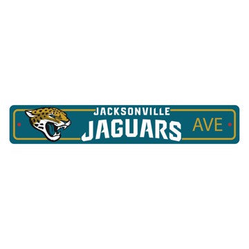 Wholesale-Jacksonville Jaguars Team Color Street Sign Décor 4in. X 24in. Lightweight SKU: 32214