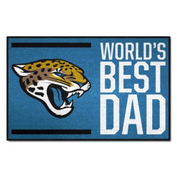 Wholesale-Jacksonville Jaguars World's Best Dad Starter Mat NFL Accent Rug - 19" x 30" SKU: 18171