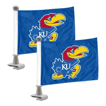 Wholesale-Kansas Ambassador Flags University of Kansas Ambassador Flags 4” x 6” - "Jayhawk" Primary Logo SKU: 61907