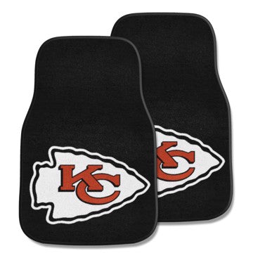 Wholesale-Kansas City Chiefs 2-pc Carpet Car Mat Set NFL Auto Floor Mat - 2 piece Set - 17" x 27" SKU: 5783