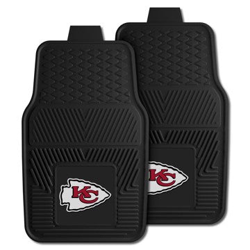 Wholesale-Kansas City Chiefs 2-pc Vinyl Car Mat Set NFL Auto Floor Mat - 2 piece Set - 17" x 27" SKU: 8899