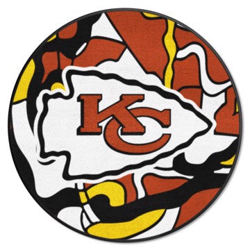 Wholesale-Kansas City Chiefs NFL x FIT Roundel Mat NFL Accent Rug - Round - 27" diameter SKU: 23294
