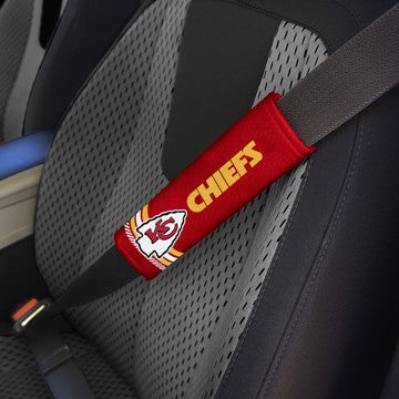 Wholesale-Kansas City Chiefs Rally Seatbelt Pad - Pair NFL Interior Auto Accessory - 2 Pieces SKU: 32099