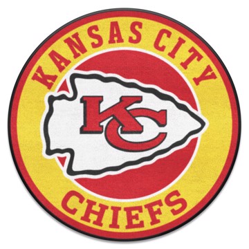 Wholesale-Kansas City Chiefs Roundel Mat NFL Accent Rug - Round - 27" diameter SKU: 17963