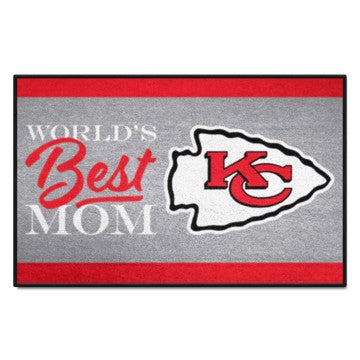 Wholesale-Kansas City Chiefs Starter Mat - World's Best Mom NFL Accent Rug - 19" x 30" SKU: 18031