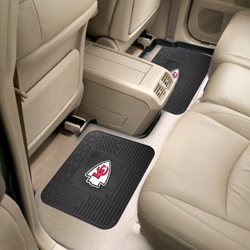Wholesale-Kansas City Chiefs Utility Mat Set NFL Back Seat Car Floor Mats - 2 Piece Set - 14" x 17" SKU: 12357