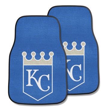 Wholesale-Kansas City Royals 2-pc Carpet Car Mat Set MLB Auto Floor Mat - 2 piece Set - 17" x 27" SKU: 6386
