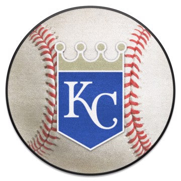 Wholesale-Kansas City Royals Baseball Mat MLB Accent Rug - Round - 27" diameter SKU: 6388