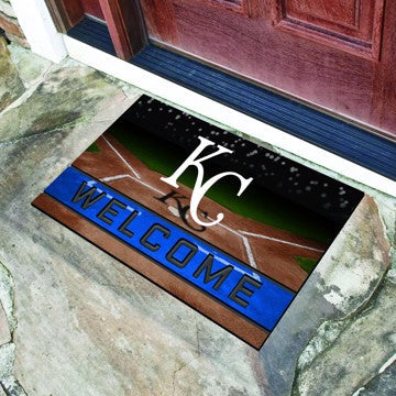 Wholesale-Kansas City Royals Crumb Rubber Door Mat MLB Outdoor Door Mat - 18" x 30" SKU: 21920