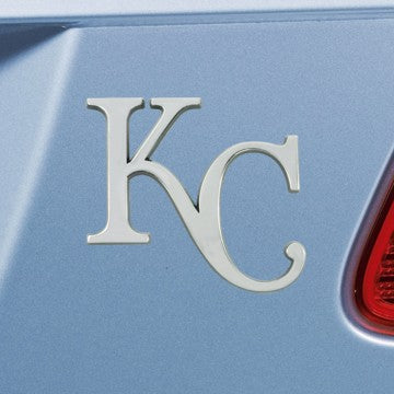 Wholesale-Kansas City Royals Emblem - Chrome MLB Exterior Auto Accessory - Chrome Emblem - 2" x 3.2" SKU: 26605