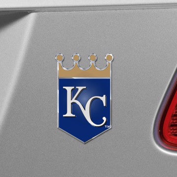 Wholesale-Kansas City Royals Embossed Color Emblem MLB Exterior Auto Accessory - Aluminum Color SKU: 60407