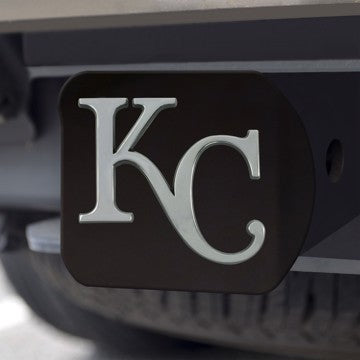 Wholesale-Kansas City Royals Hitch Cover MLB Chrome Emblem on Black Hitch - 3.4" x 4" SKU: 26598