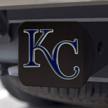 Wholesale-Kansas City Royals Hitch Cover MLB Color Emblem on Black Hitch - 3.4" x 4" SKU: 26604