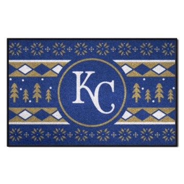 Wholesale-Kansas City Royals Holiday Sweater Starter Mat MLB Accent Rug - 19" x 30" SKU: 26400