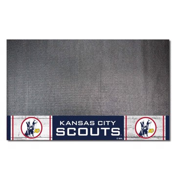 Wholesale-Kansas City Scouts Grill Mat - Retro Collection NHL Vinyl Mat - 26" x 42" SKU: 35506