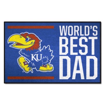 Wholesale-Kansas Jayhawks World's Best Dad Starter Mat 19"x30" SKU: 18220