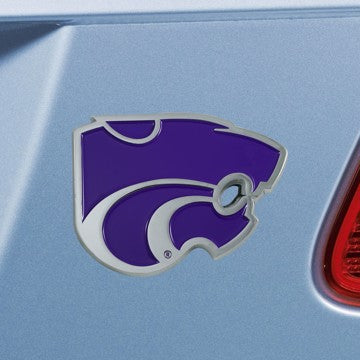 Wholesale-Kansas State Emblem Kansas State University Color Emblem 3"x3.2" - "Wildcat Head" Logo SKU: 25046