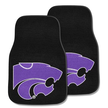 Wholesale-Kansas State Wildcats 2-pc Carpet Car Mat Set 17in. x 27in. - 2 Pieces SKU: 5259