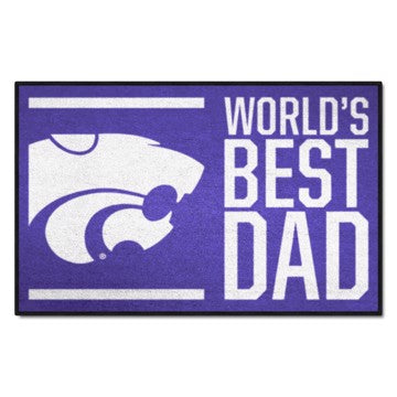 Wholesale-Kansas State Wildcats World's Best Dad Starter Mat 19"x30" SKU: 18237