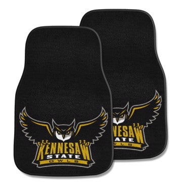 Wholesale-Kennesaw State Owls 2-pc Carpet Car Mat Set 17in. x 27in. - 2 Pieces SKU: 18295